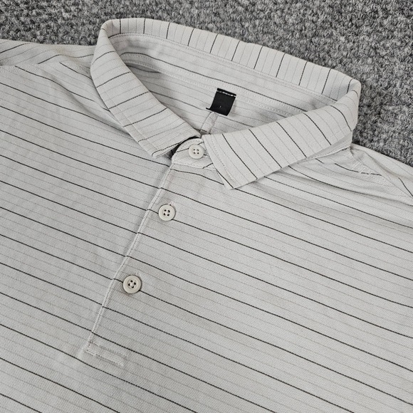 lululemon athletica Other - Lululemon Mens Evolution Polo Shirt L Gray Striped Short Sleeve Golf Athletic‎